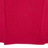 NAUTICA Mens Jumper Red Cable Knit XL