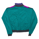 SEASON TICKET Colourblock Womens Sweatshirt Green Collared XL