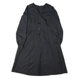 Womens A-Line Dress Black Spotted Long Sleeve Midi M