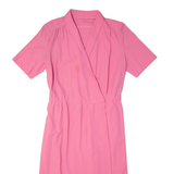 ARA Womens A-Line Dress Pink Short Sleeve Midi M