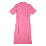 ARA Womens A-Line Dress Pink Short Sleeve Midi M