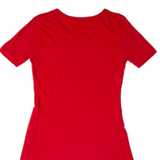 KRIMA Womens Skater Dress Red Short Sleeve Knee Length M