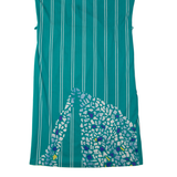 S&R Womens A-Line Dress Blue Striped Sleeveless Midi L