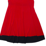 CHOPIN Floaty Womens Mini Dress Red Viscose Sleeveless Knee Length M