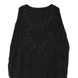 Beachwear Womens A-Line Dress Black Long Sleeve Knee Length M