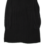 Beachwear Womens A-Line Dress Black Long Sleeve Knee Length M