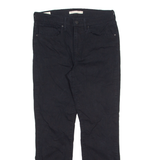 LEVI'S 724 High Rise BIG E Womens Trousers Black Slim Straight W30 L27