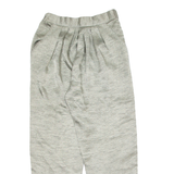 Pleated Chino Womens Trousers Silver Relaxed Tapered 90s W26 L26