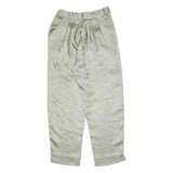 Pleated Chino Womens Trousers Silver Relaxed Tapered 90s W26 L26