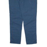 EAST COAST Check Mens Trousers Blue Relaxed Straight W36 L34