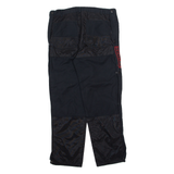 Side Poppers Mens Trousers Black Regular Straight W34 L30