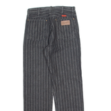 WRANGLER Striped Womens Trousers Grey Regular Straight W26 L30