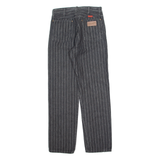 WRANGLER Striped Womens Trousers Grey Regular Straight W26 L30