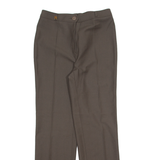 Chino Womens Trousers Brown Slim Straight 90s Wool W28 L30