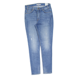 LEVI'S 721 High Rise Distressed Orange Tab Womens Jeans Blue Slim Skinny W29 L30