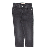 LEVI'S 721 High Rise Womens Jeans Black Slim Skinny Charcoal Wash W26 L30