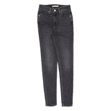 LEVI'S 721 High Rise Womens Jeans Black Slim Skinny Charcoal Wash W26 L30