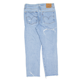LEVI'S BIG E Distressed Womens Jeans Blue Regular Straight Stone Wash W26 L24
