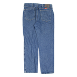 WRANGLER Mens Jeans Blue Regular Straight Stone Wash W35 L30