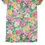 MARK WALD Womens Shift Dress Cream 90s Floral Short Sleeve Midi XL