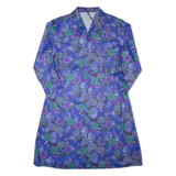 CHARLES VOGELE Womens A-Line Dress Blue Crazy Pattern Long Sleeve Midi L