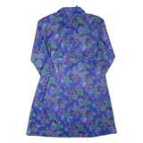 CHARLES VOGELE Womens A-Line Dress Blue Crazy Pattern Long Sleeve Midi L