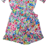 MA CHIC BOUTIQUE Womens Fit & Flare Dress Cream Floral Knee Length S
