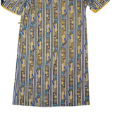 BARUCH Oversized Womens Shift Dress Black 90s Striped Midi S