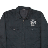 SKULLSPORTS Quilted Lined Mens Lined Jacket Black L