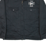 SKULLSPORTS Quilted Lined Mens Lined Jacket Black L