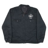 SKULLSPORTS Quilted Lined Mens Lined Jacket Black L