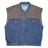 MCGREGOR Mens Denim Gilet Blue 2XL