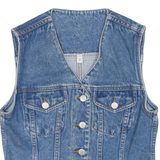 JACK MORGAN Womens Denim Gilet Blue S