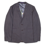 TED BAKER Womens Blazer Jacket Grey UK 14