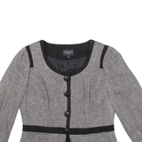 HOBBS LONDON Womens Blazer Jacket Grey Knit Wool M