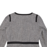 HOBBS LONDON Womens Blazer Jacket Grey Knit Wool M