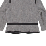 HOBBS LONDON Womens Blazer Jacket Grey Knit Wool M