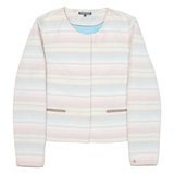 TOMMY HILFIGER Womens Blazer Jacket Pink Striped M