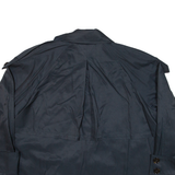 MASSIMO DUTTI Womens Pea Coat Blue L