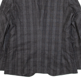 HUGO BOSS Mens Blazer Jacket Grey Knit Wool Check M