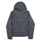 ADIDAS Womens Puffer Jacket Black Hooded UK 8