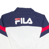 FILA 1/2 Zip Up Cropped Womens Pullover Jacket Blue Chevron XS