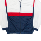 EVOLUTION Mens Track Jacket Blue 90s Colourblock L