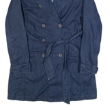 HUGO BOSS Belted Womens Trench Coat Blue UK 8
