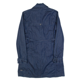 HUGO BOSS Belted Womens Trench Coat Blue UK 8