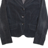 PIU & PIU Womens Blazer Jacket Black Velvet 90s S