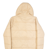 FILA Womens Puffer Coat Beige Hooded S