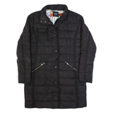 DESIGUAL Womens Puffer Coat Black Floral M