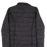 DESIGUAL Womens Puffer Coat Black Floral M