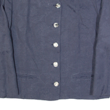THE LEGEND Womens Blazer Jacket Blue 90s Floral L